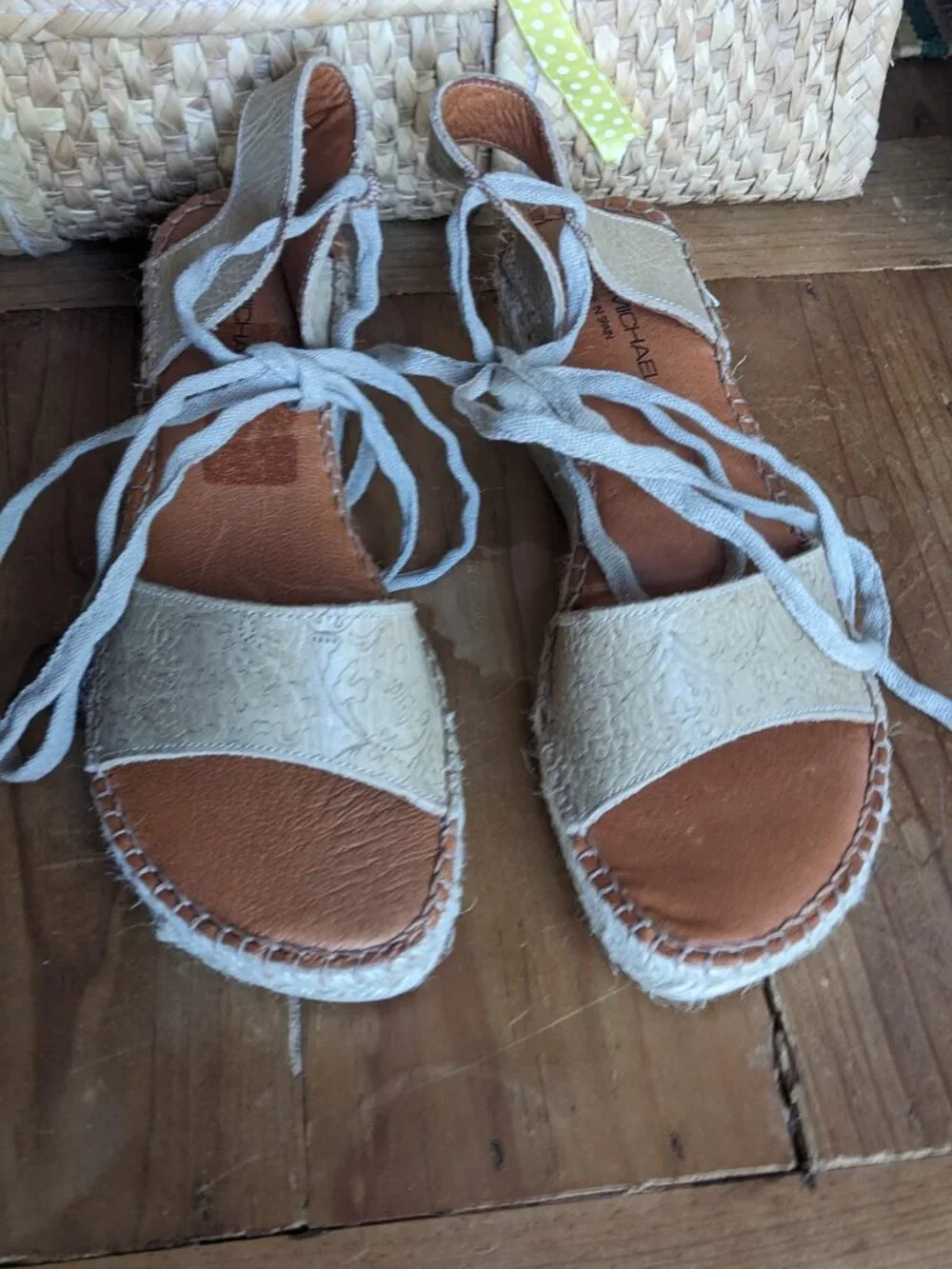Eric Michaels espadrilles from Spain. Tie ankles size 38 US 7